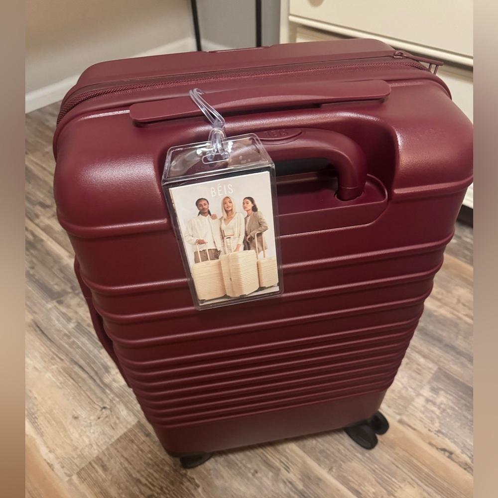 BEIS Maroon Travel Suitcase carryon